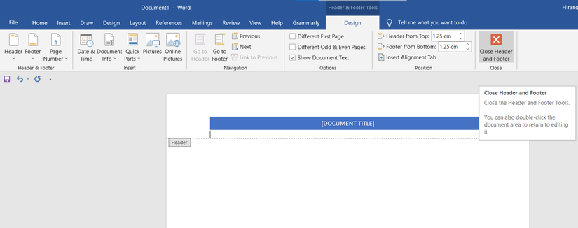 How to Create a Custom Header in Microsoft Word
