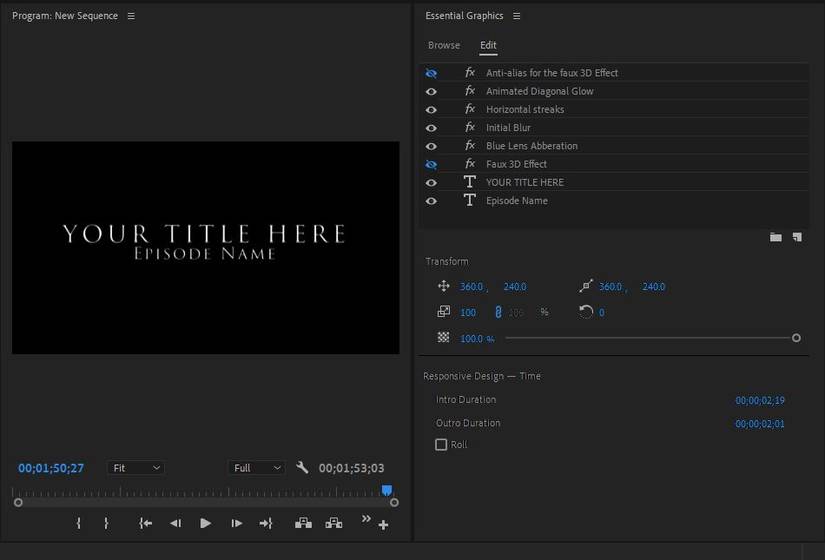 What Is the Essential Graphics Panel in Premiere Pro and How Does It Work?