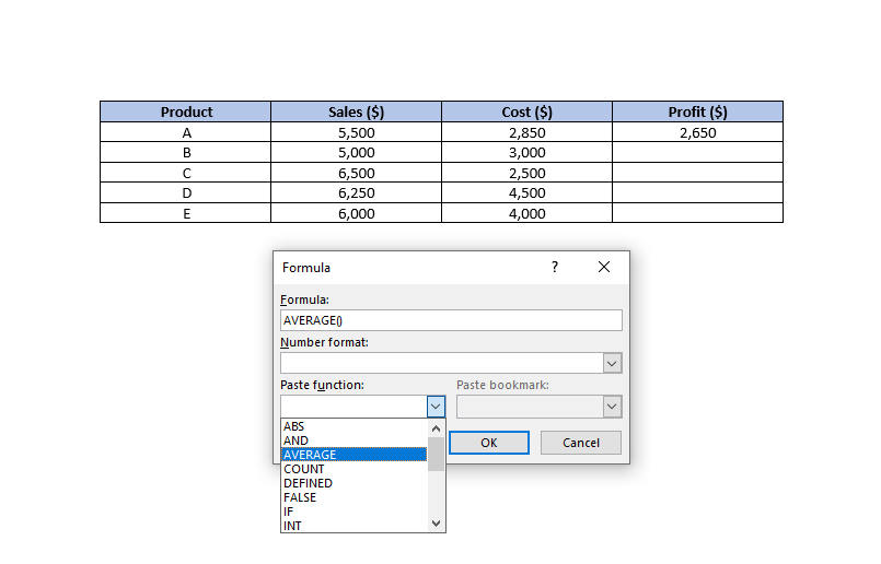 How to Use Excel Formulas in Word Documents