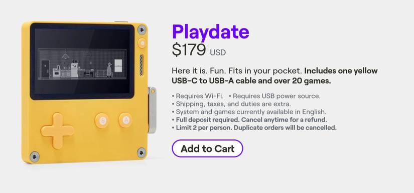 How to Buy the Playdate Handheld Games Console