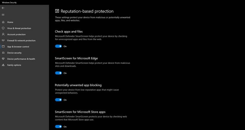 Reputation Based Protection Turned Off How to Solve the SmartScreen Can’t Be Reached Right Now Error