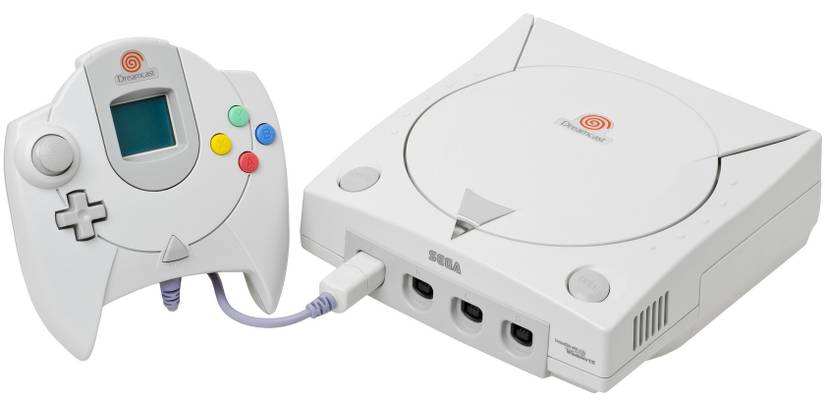 A Sega Dreamcast and controller