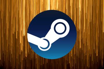 steam logo on abstract background