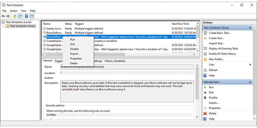 How to Disable Scheduled Tasks in Windows 10