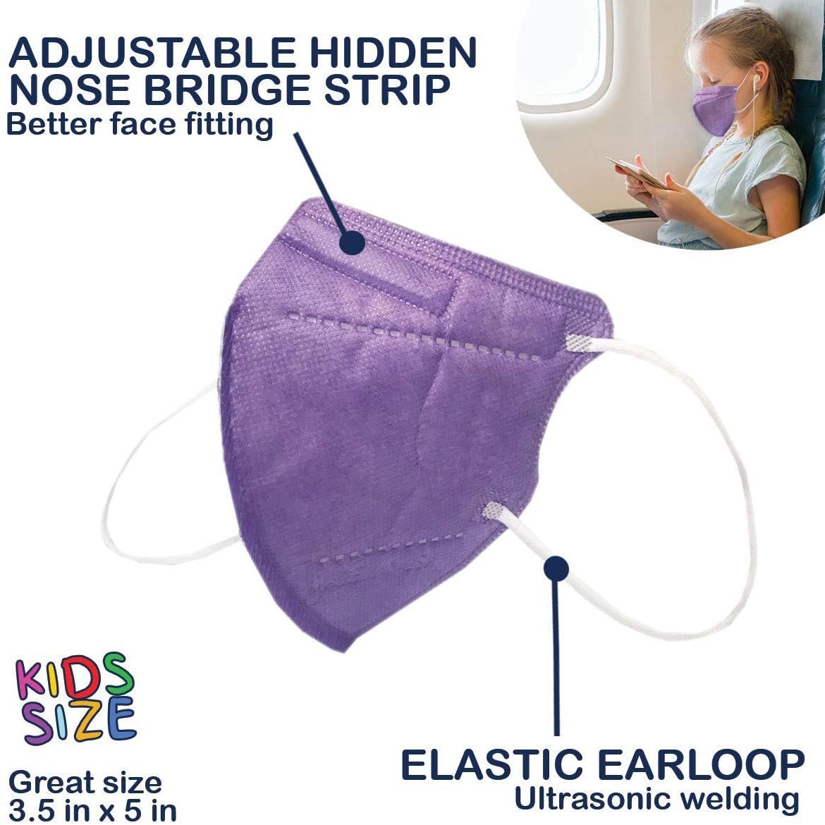 A visual of 5 Layer Protection Breathable Kids Face Mask elastic loop