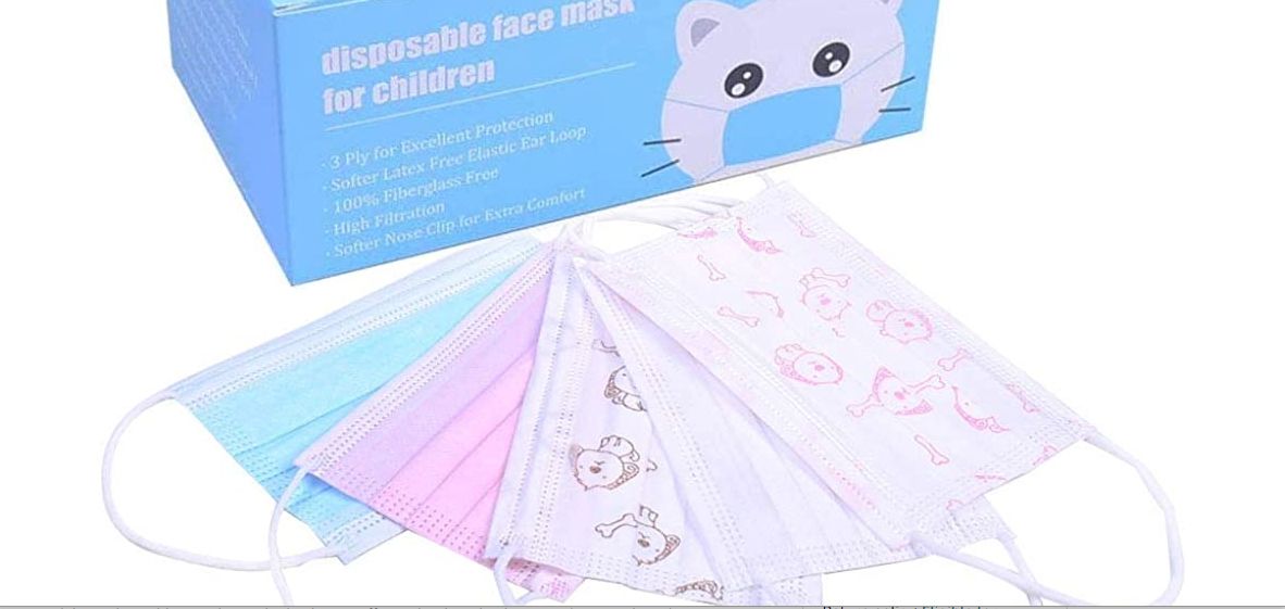 An image for WesGen Kids Disposable 3 Ply Breathable face mask