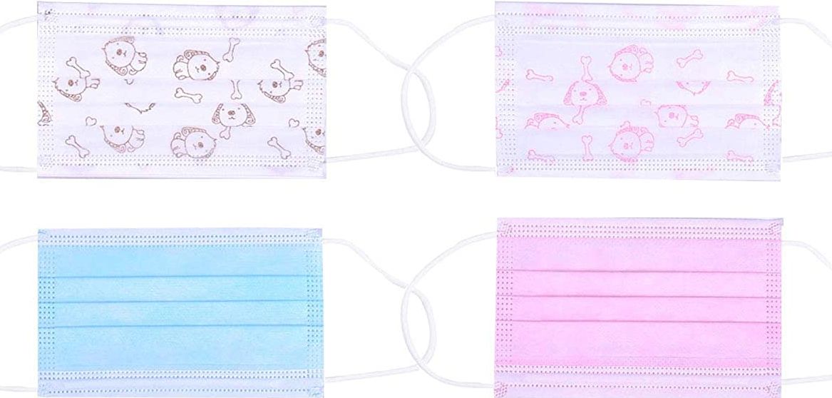 A visualization of WesGen Kids Disposable 3 Ply Breathable face mask designs