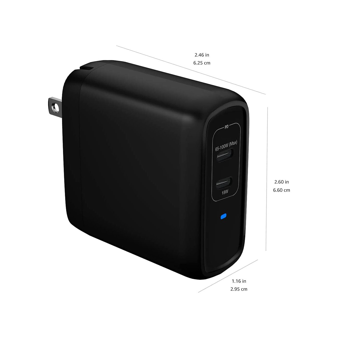 Amazon Basics 68W Two-Port USB-C Wall Charger 03
