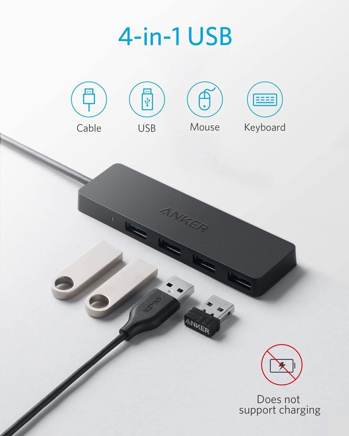 Anker 4-Port USB 3.0 Hub features and compatibility