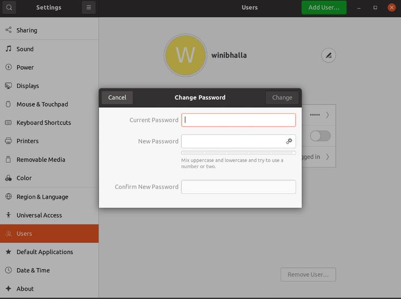 How to Change Your Password in Ubuntu