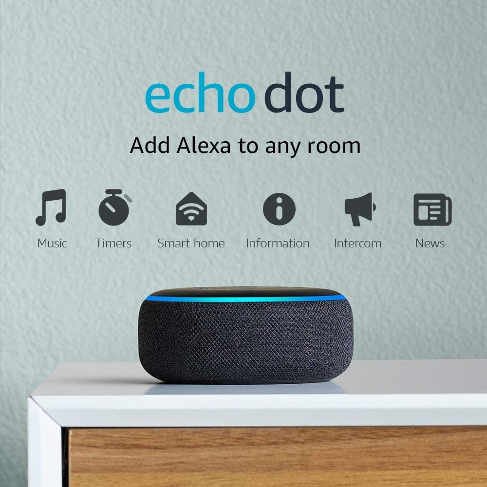 تصویری که ویژگی‌های محبوب Echo Dot (نسل سوم) را نشان می‌دهد.