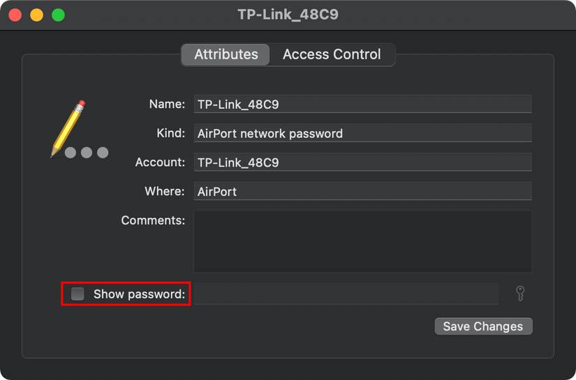 Show Password in Keychain Access