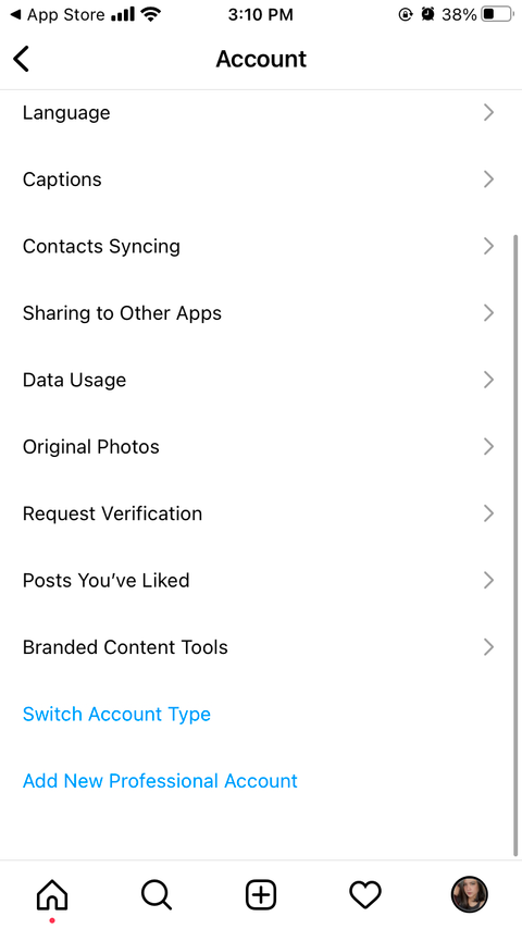 Instagram Account Tab