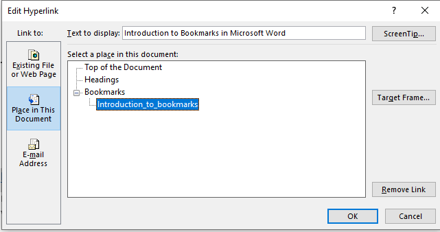 How to Use the Bookmarks Feature in Microsoft Word