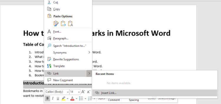 How to Use the Bookmarks Feature in Microsoft Word