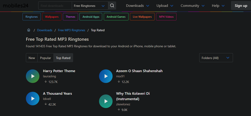 Mobiles24 Ringtones
