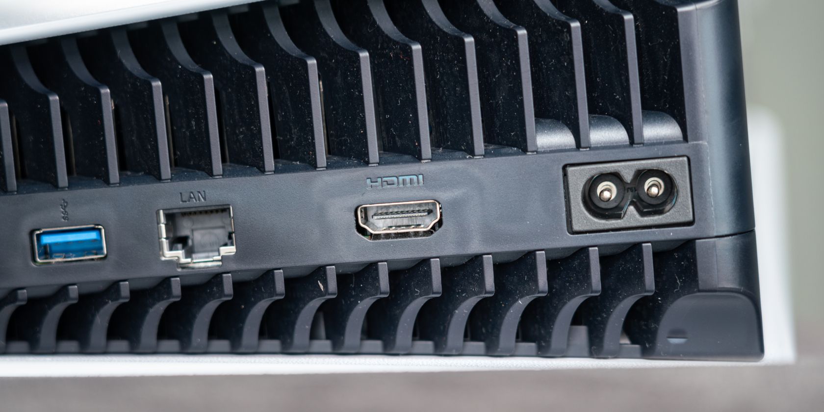 Back of PS5 console showing its various ports