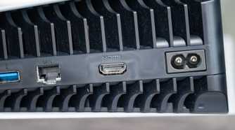 Back of PS5 console showing its various ports