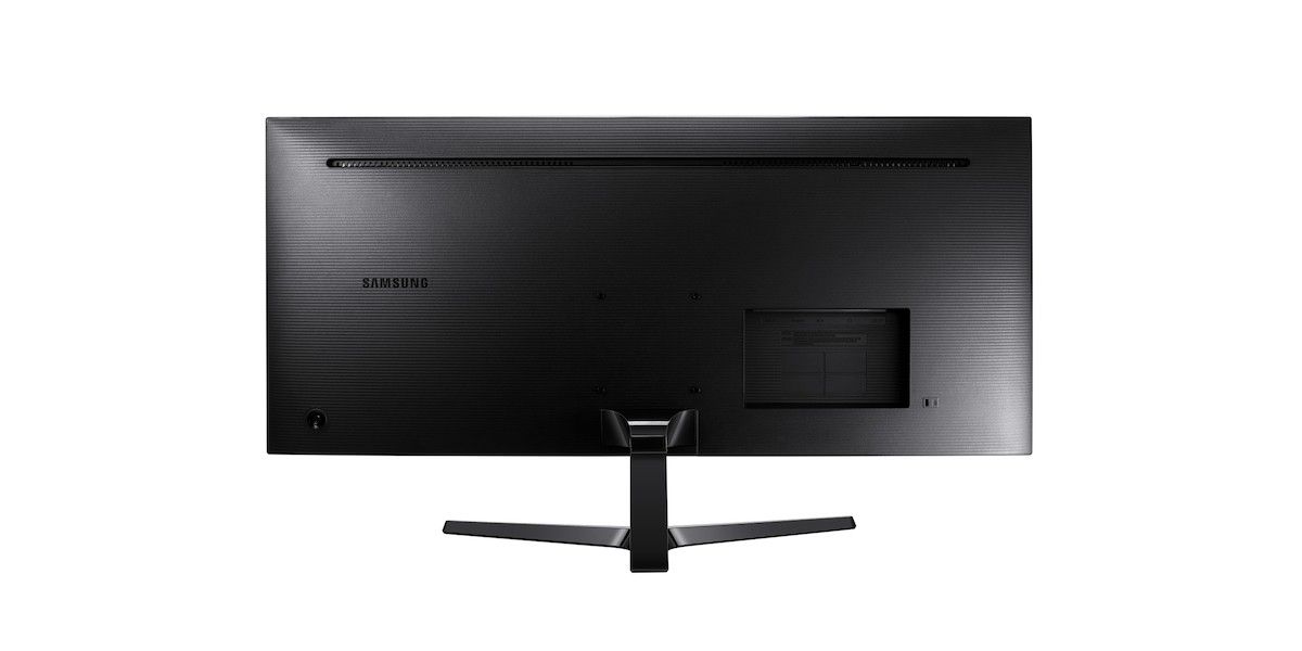 Back panel of the Samsung 34-Inch SJ55W 34-inch ultrawide monitor.