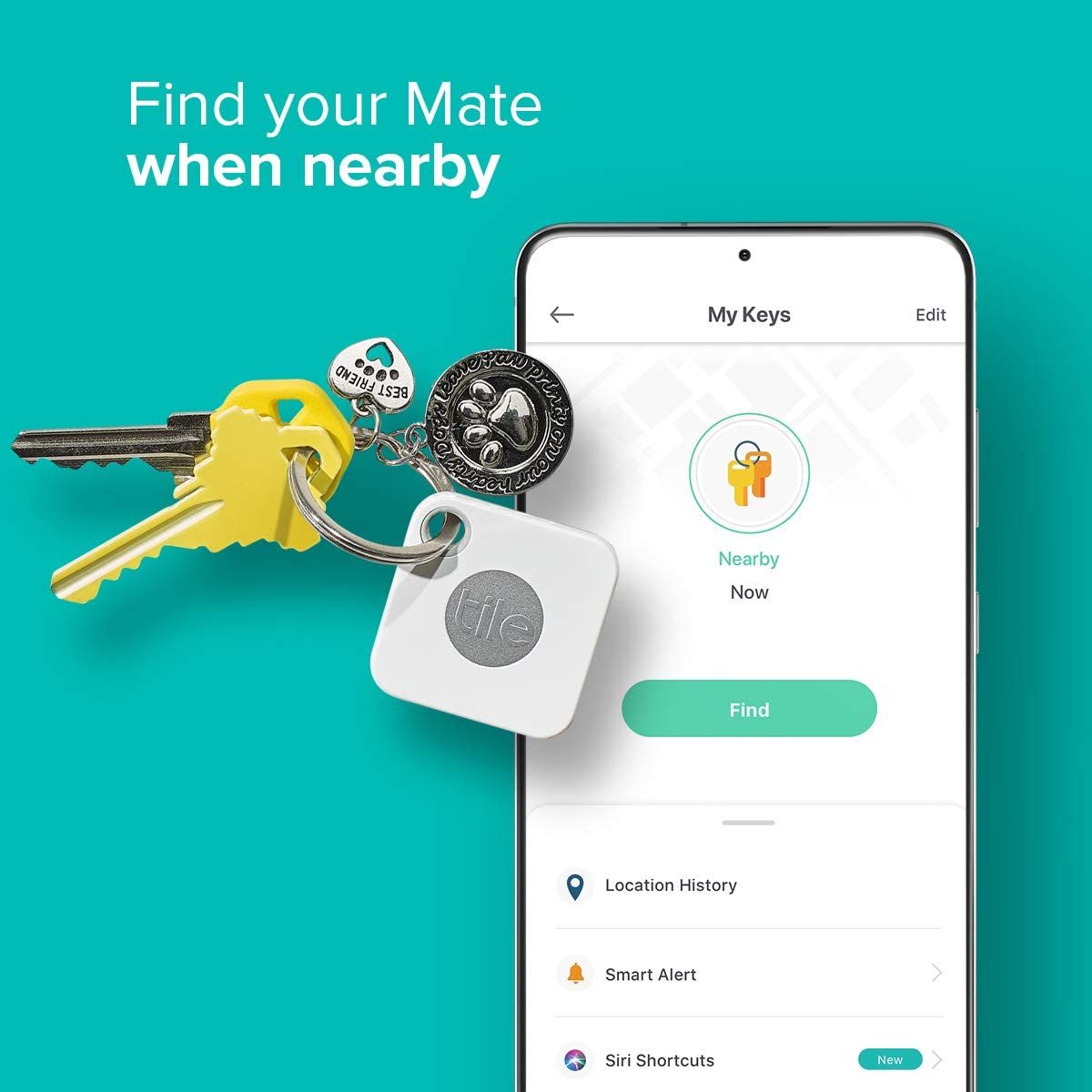 Tile Mate smartphone app to find keys