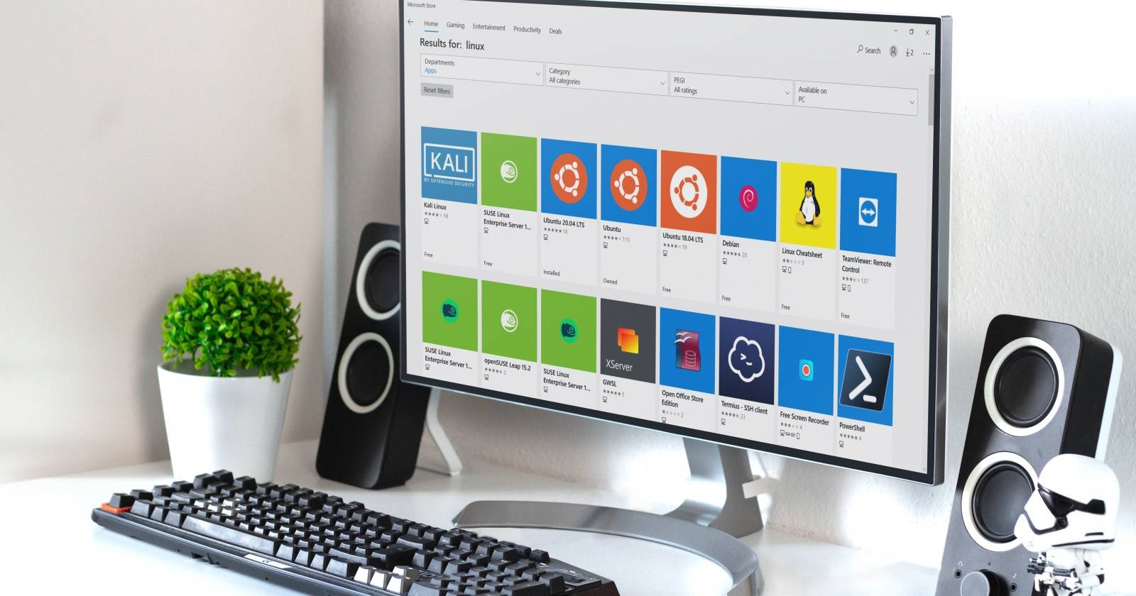 Linux Base Windows 6 Operating Systems and Desktop GUIs For Windows Subsystem for Linux