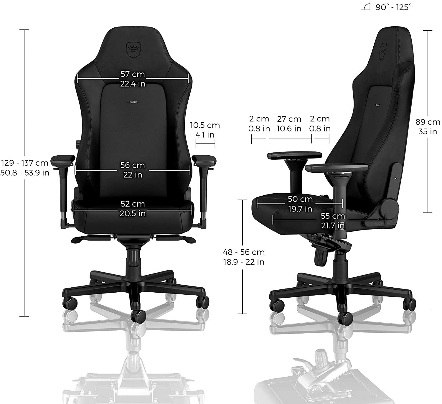noblechairs Hero Gaming Chair dimensions