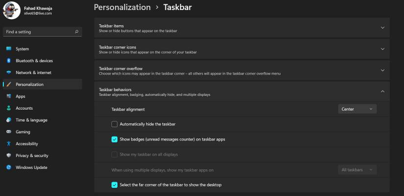 How to Personalize the Windows 11 Taskbar