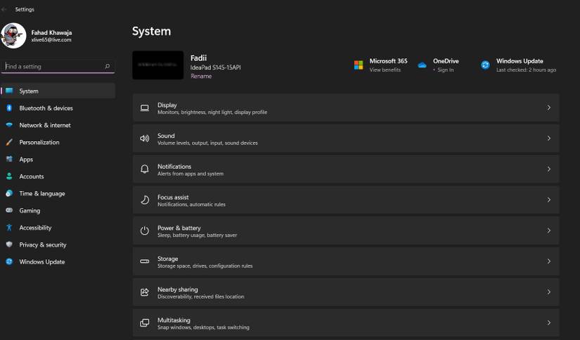 Settings Included With Here's What's New in the Windows 11 Settings App