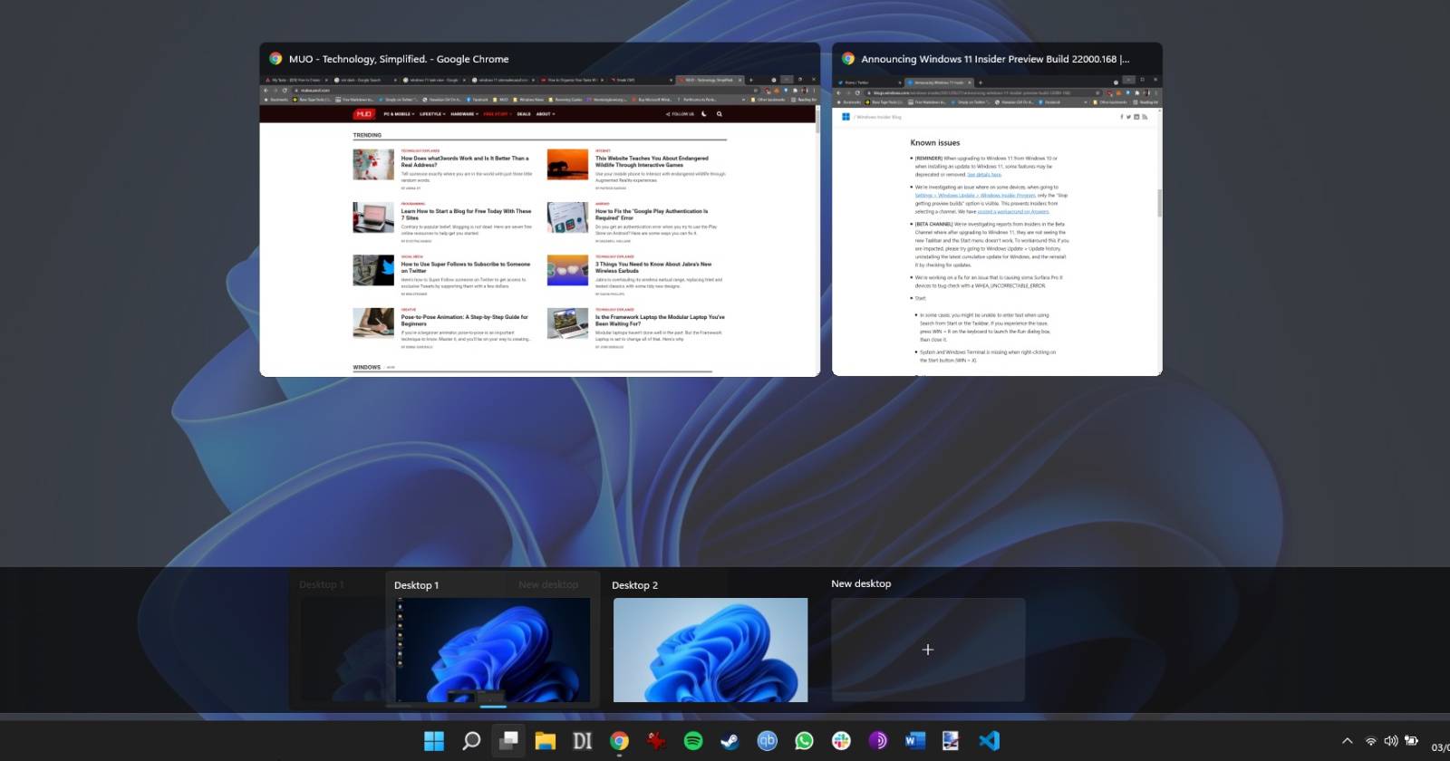 How to Create Virtual Desktops in Windows 11