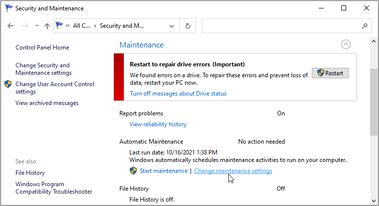 How to Fix the “Windows Is Unable to Run Automatic Maintenance” Error