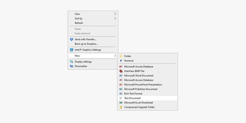 Open New Text File in Windows