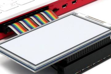 Pi 400 GPIO header with ribbon cable