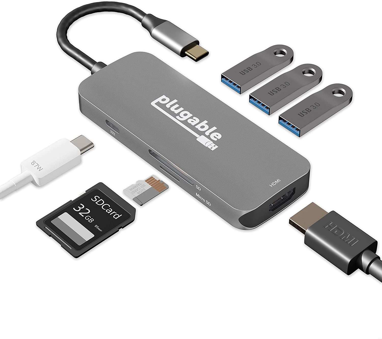 Plugable USB C Hub Multiport Adapter-1