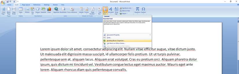 These Quick Part Use Microsoft Word's Quick Parts to Insert Frequently Used Text