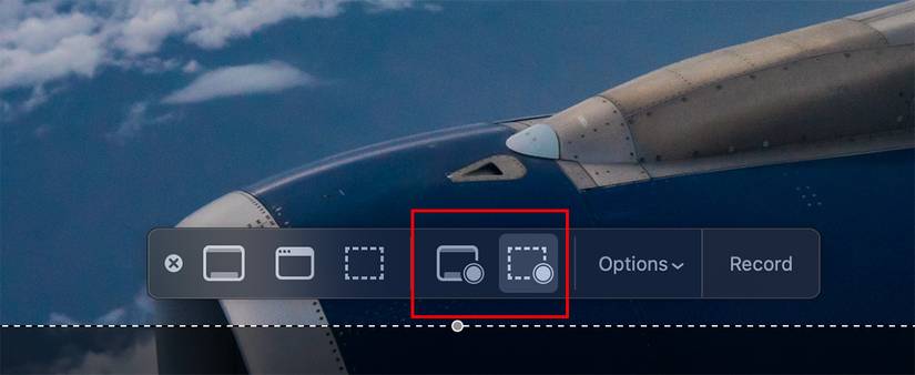 Record Options in Screenshot Utility