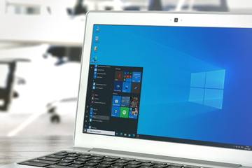 A Windows laptop