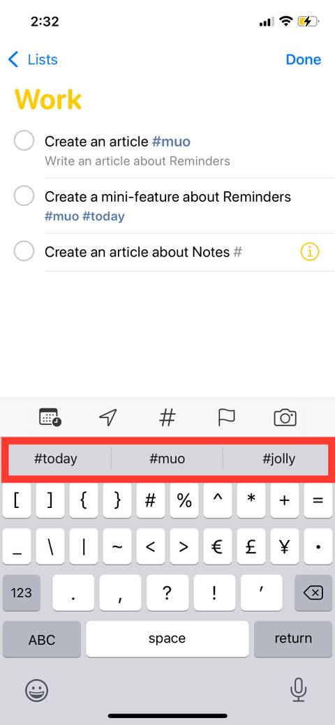 How to Organize Your iPhone Reminders With Tags