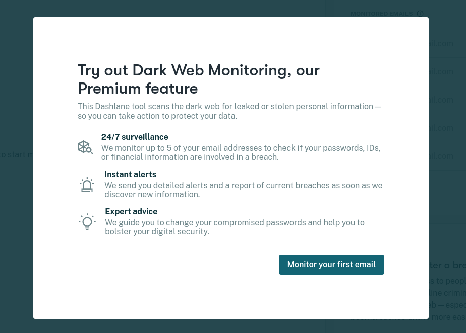 dashlane dark web monitoring
