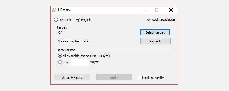 h2testw usb capacity checker