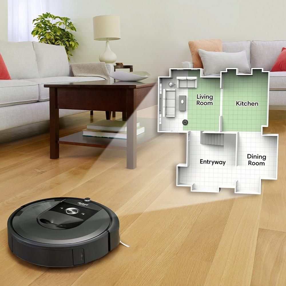 نقشه هوشمند تولید شده توسط iRobot Roomba i7+.