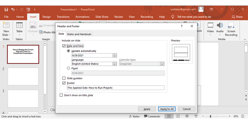 Powerpoint Date Auto Update How to Insert the Current Date/Time in Microsoft PowerPoint