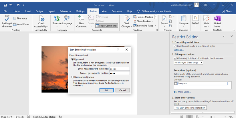 Restrict editing feature