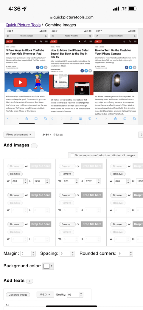 3 Free Ways to Combine Multiple Screenshots Side by Side on Your iPhone