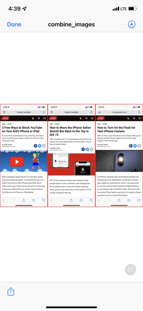 3 Free Ways to Combine Multiple Screenshots Side by Side on Your iPhone