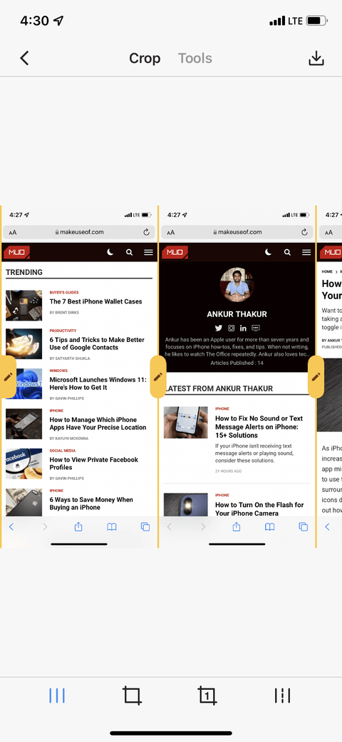 3 Free Ways to Combine Multiple Screenshots Side by Side on Your iPhone