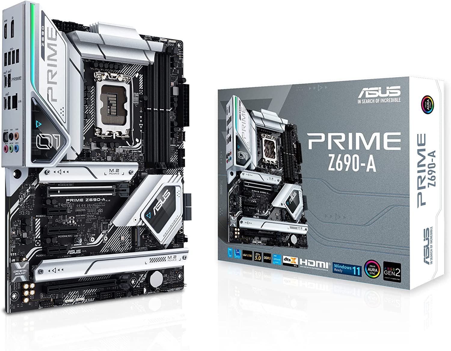 An image showing the complete ASUS Prime Z690-A package
