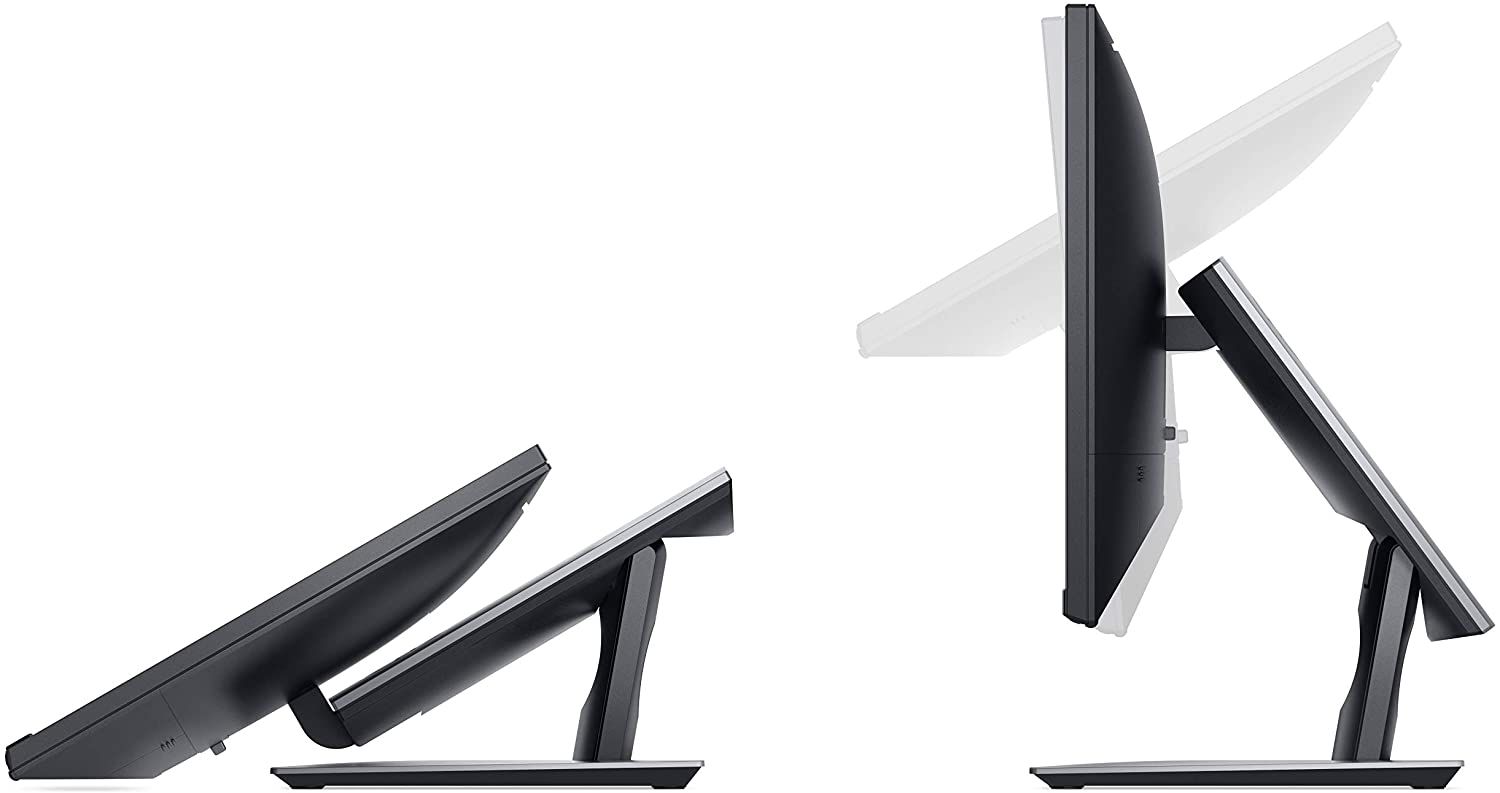An image showing adjustment angles of Dell P2418HT