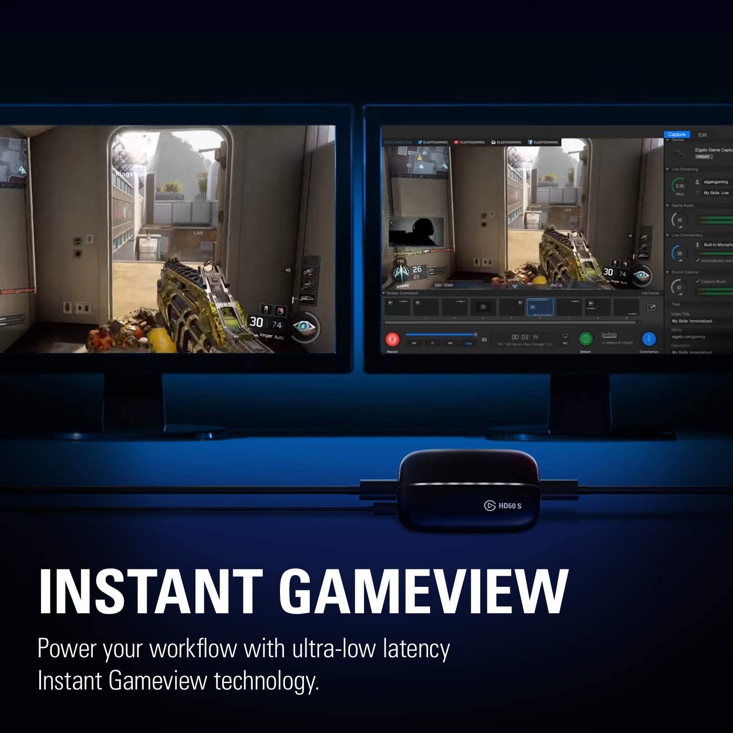 The Instant Gameview feature of Elgato HD60 S