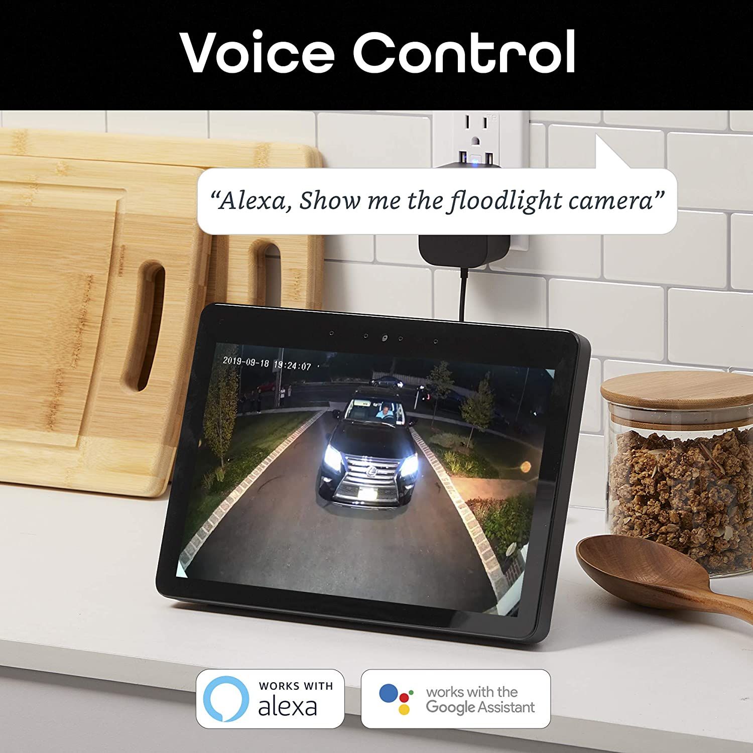 Geeni Sentry Wireless Smart Floodlight's Alexa functionalities