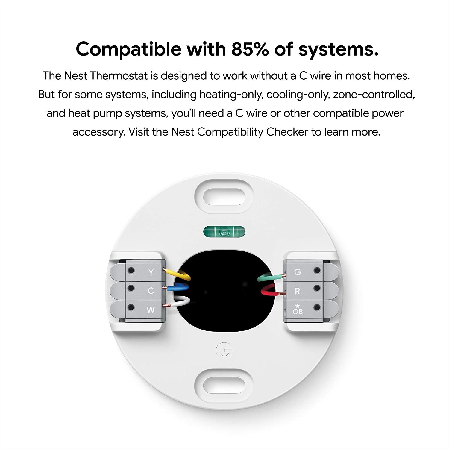 A visual showing wiring of Google Nest Thermostat
